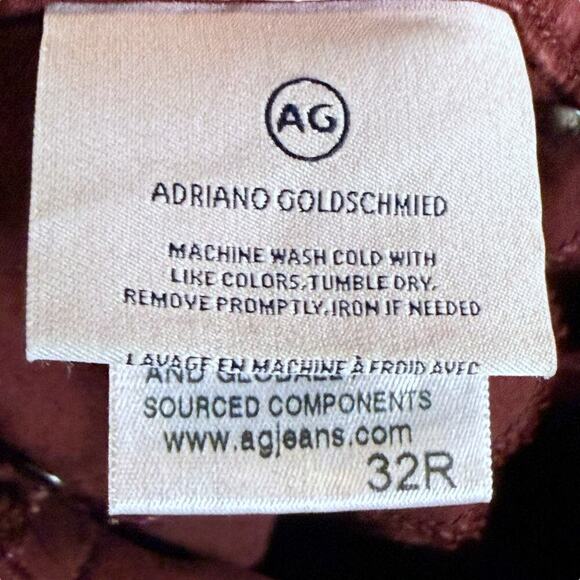 Adriano Goldschmied Chino Jeans Womens Oxblood Abbey Ankle Super Skinny Ankle 32 - Picture 6 of 8